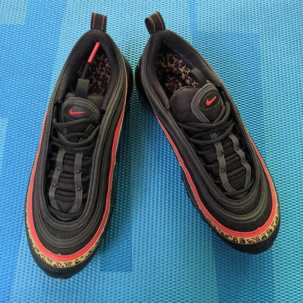 Nike Air Max 97 Womens 6.5 Leopard Pack Black